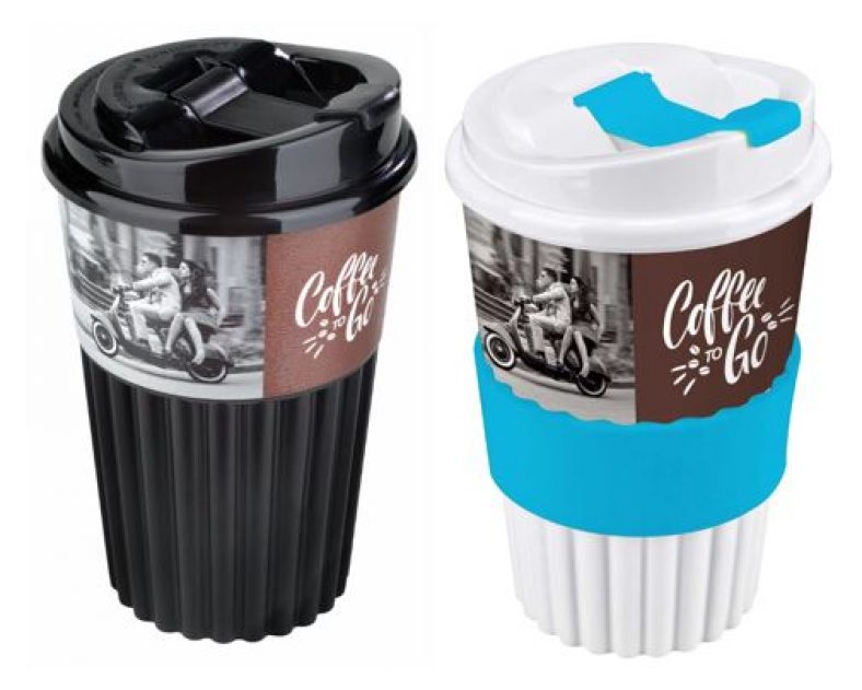 Skoda Mehrwegbecher 300 Ml Mit Deckel – Sandfarben/grün, Spülmaschinenfest, Aus Recyclebarem Polypropylen