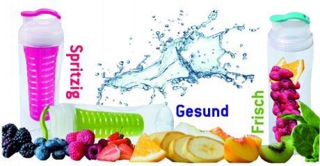 Trinkflasche Vitality Fresh bedruckt mit Logo