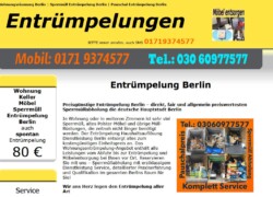 Entrümpelung Haushaltsauflösung Berlin