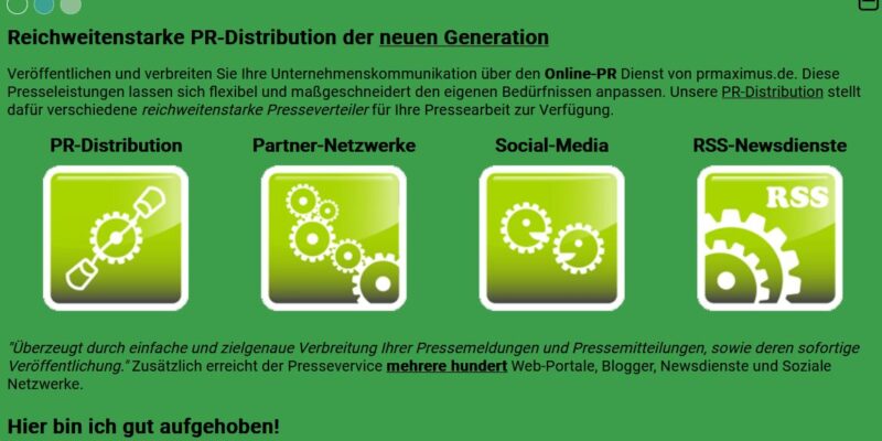 Presseportal PRMaximus – November-Special: 25% Bonus auf alle Kontoaufladungen